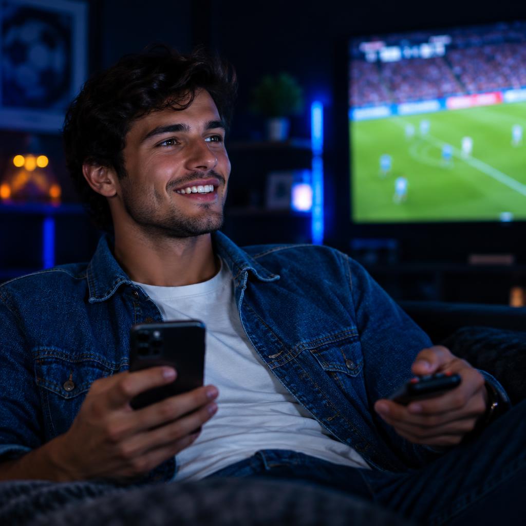Customer activating a Helix IPTV free trial on his phone